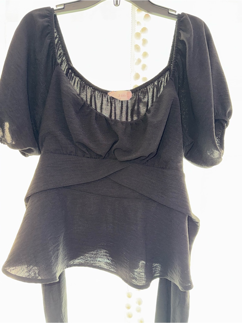 Altar'd State Black Puff Sleeve top
